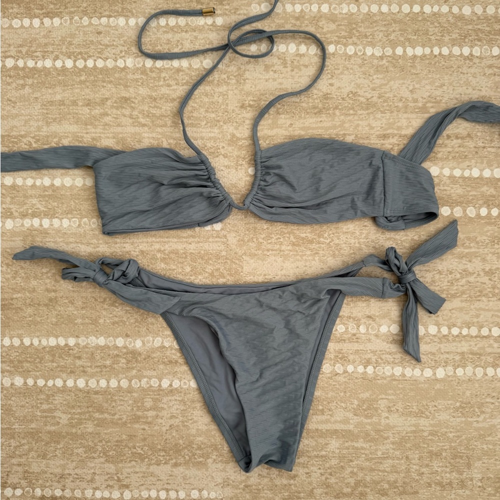 Monday Swimwear Dusty Blue Bikini Set